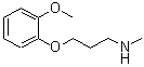 结构式 CAS# 91340-38-4, 3-(2-甲氧基苯氧基)-N-甲基-1-丙胺
