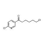 结构式 CAS# 914203-40-0, 6-氯-1-(6-氯-3-吡啶基)-1-己酮