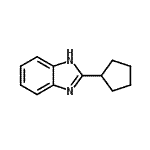 结构式 CAS# 91565-71-8, 2-环戊基-1H-苯并咪唑