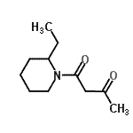 structure of CAS# 915923-74-9, 1-(2-Ethyl-1-piperidinyl)-1,3-butanedione;1-(2-ethylpiperidyl)butane-1,3-dione;4-(2-ethyl-1-piperidinyl)-4-oxo-2-butanone;4-(2-Ethylpiperidin-1-yl)-4-oxobutan-2-one