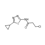 结构式 CAS# 915924-05-9, 3-氯-N-(5-环丙基-1,3,4-噻二唑-2-基)丙酰胺