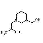 结构式 CAS# 915924-08-2, (1-异丁基-3-哌啶基)甲醇