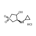 CAS#: 916901-09-2， (4R)-4-(Cyclopropylamino)tetrahydro-3-thiopheneol 1,1-dioxide hydrochloride (1:1)