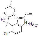 CAS#: 92219-95-9， [6aS,(-)]-8beta-Chloro-9alpha-Ethenyl-2,6,6aalpha,7,8,9,10,10aalpha-Octahydro-10alpha-Isocyano-6,6,9-Trimethylnaphtho[1,2,3-cd]Indole