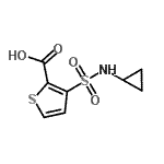 CAS#: 923129-16-2， 3-(Cyclopropylsulfamoyl)-2-thiophenecarboxylic acid
