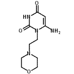 结构式 CAS# 924834-96-8, 6-氨基-1-[2-(4-吗啉基)乙基]-2,4(1H,3H)-嘧啶二酮