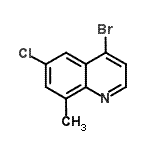 结构式 CAS# 927800-42-8, 4-溴-6-氯-8-甲基喹啉