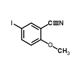 结构式 CAS# 933672-32-3, 5-碘-2-甲氧基苯甲腈
