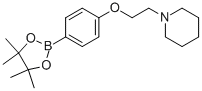 结构式 CAS# 934586-49-9, 1-{2-[4-(4,4,5,5-四甲基-[1,3,2]二氧杂环戊硼烷-2-基)-苯氧基]-乙基}-哌啶