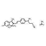 CAS#: 93686-61-4， 5-Chloro-2-[(E)-2-{4-[(2-cyanoethyl)(methyl)amino]phenyl}vinyl]-1,3,3-trimethyl-3H-indolium acetate
