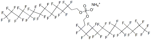CAS 登录号：93776-22-8， 双(全氟十二烷基乙基)磷酸酯铵盐