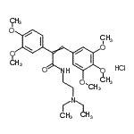 CAS#: 93777-60-7， N-[2-(Diethylamino)ethyl]-2-(3,4-dimethoxyphenyl)-3-(3,4,5-trimethoxyphenyl)acrylamide hydrochloride (1:1)