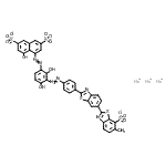 CAS#: 93940-05-7， Trisodium 4-[(2,4-dihydroxy-3-{[4-(6-methyl-7-sulfonato-2,6'-bi-1,3-benzothiazol-2'-yl)phenyl]diazenyl}phenyl)diazenyl]-5-hydroxy-2,7-naphthalenedisulfonate