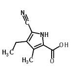CAS#: 942-74-5， 5-Cyano-4-ethyl-3-methyl-1H-pyrrole-2-carboxylic acid