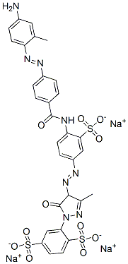 CAS#: 94200-35-8， Trisodium 2-[4-[[4-[[4-[(4-Amino-2-Methylphenyl)Azo]Benzoyl]Amino]-3-Sulphonatophenyl]Azo]-4,5-Dihydro-3-Methyl-5-Oxo-1H-Pyrazol-1-Yl]Benzene-1,4-Disulphonate