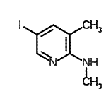 结构式 CAS# 942206-33-9, 5-碘-N,3-二甲基-2-吡啶胺
