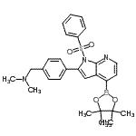 CAS#: 942919-72-4， N,N-Dimethyl-1-{4-[1-(phenylsulfonyl)-4-(4,4,5,5-tetramethyl-1,3,2-dioxaborolan-2-yl)-1H-pyrrolo[2,3-b]pyridin-2-yl]phenyl}methanamine