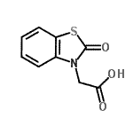 结构式 CAS# 945-03-9, (2-氧代-1,3-苯并噻唑-3(2H)-基)乙酸