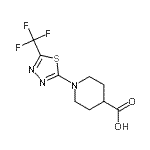结构式 CAS# 950603-35-7, 1-[5-(三氟甲基)-1,3,4-噻二唑-2-基]-4-哌啶羧酸