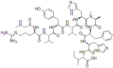 CAS#: 95262-82-1， Sar(1)-Val(5)-N-Me-Ala(7)-Angiotensin I