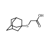结构式 CAS# 95769-28-1, (金刚烷-1-基硫基)乙酸