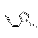 CAS 登录号：96238-45-8， (2Z)-3-(1-甲基-1H-吡咯-2-基)丙烯腈