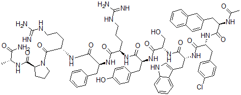 CAS#: 96394-82-0， 1-Acetylnaphthyl-2-(4-chlorophenylalanyl)-3-tryptophyl-6-arginyl-7-phenylalanyl-10-alaninamide-LHRH