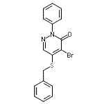 CAS#: 97136-93-1， 5-(Benzylsulfanyl)-4-bromo-2-phenyl-3(2H)-pyridazinone