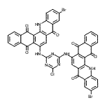 CAS#: 97338-15-3， 10-bromo-6-[[4-[(10-bromo-5,8,14-trioxo-13H-naphtho[2,3-c]acridin-6-yl)amino]-6-chloro-1,3,5-triazin-2-yl]amino]-13H-naphtho[2,3-c]acridine-5,8,14-trione