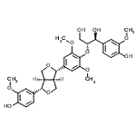 CAS#: 97399-82-1， (1S,2R)-1-(4-Hydroxy-3-methoxyphenyl)-2-{4-[(1S,3aR,4S,6aR)-4-(4-hydroxy-3-methoxyphenyl)tetrahydro-1H,3H-furo[3,4-c]furan-1-yl]-2,6-dimethoxyphenoxy}-1,3-propanediol