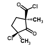 CAS#: 97424-76-5， (1R,3S)-3-Chloro-1,3-dimethyl-2-oxocyclopentanecarbonyl chloride