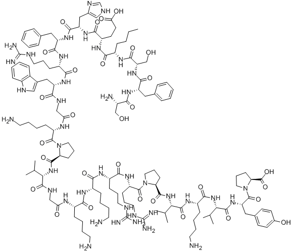 CAS 登录号：97773-00-7， 2-L-苯丙氨酸-4-L-正亮氨酸-A1-24-促肾上腺皮质激素