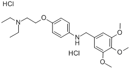 CAS#: 98795-95-0， N-(4-(2-(Diethylamino)Ethoxy)Phenyl)-3,4,5-Trimethoxybenzenemethanamine Dihydrochloride