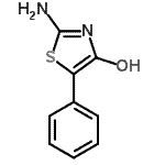 结构式 CAS# 98879-58-4, 2-氨基-5-苯基-1,3-噻唑-4-醇