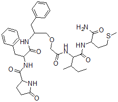 CAS 登录号：98900-29-9， 焦谷氨酰(6)-苯丙氨酰(8)-Psi-(亚甲基氧基)-甘氨酰(9)-物质 P (6-11)