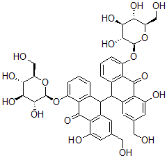 CAS#: 99520-79-3， Aloe-Emodin Dianthrone Diglucoside