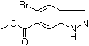 5-Bromo-1H-indazole-6-carboxylic acid methyl ester molecular structure (CAS 1000342-30-2)