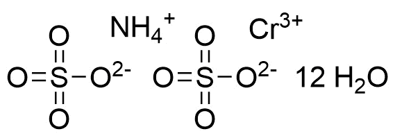 Ammonium chromium disulfate dodecahydrate molecular structure (CAS 10022-47-6)