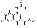 6,7,8-Trifluoro-1-(formylmethylamino)-1,4-dihydro-4-oxo-3-quinolinecarboxylic acid ethyl ester molecular structure (CAS 100276-65-1)