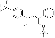 (alphaS)-alpha-Ethyl-N-[(1S)-1-phenyl-2-[(trimethylsilyl)oxy]ethyl]-4-(trifluoromethyl)benzenemethanamine molecular structure (CAS 1003887-65-7)