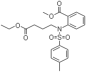 2-[(4-乙氧基-4-氧代丁基)(4-甲基苯磺酰基)氨基]苯甲酸甲酯分子结构 (CAS 100627-39-2)