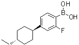 [4-(反式-4-乙基环己基)-2-氟苯基]硼酸分子结构 (CAS 1007223-52-0)