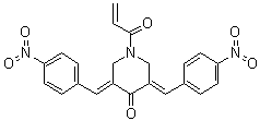 (3E,5E)-3,5-Bis[(4-nitrophenyl)methylene]-1-(1-oxo-2-propen-1-yl)-4-piperidinone molecular structure (CAS 1009817-63-3)