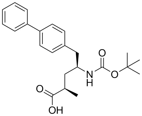 (2R,4S)-5-(Biphenyl-4-yl)-4-[(tert-butoxycarbonyl)amino]-2-methylpentanoic acid molecular structure (CAS 1012341-50-2)