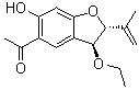 (-)-1-[(2R*,3S*)-3-Ethoxy-2,3-dihydro-6-hydroxy-2-(1-methylethenyl)-1-benzofuran-5-yl]ethanone molecular structure (CAS 1015698-14-2)