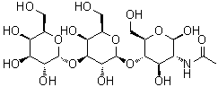 O-alpha-D-Galactopyranosyl-(1→3)-O-beta-D-galactopyranosyl-(1→4)-2-(acetylamino)-2-deoxy-beta-D-glucopyranose molecular structure (CAS 101627-01-4)