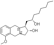 (alphaS,1R,2R,3aS,9aS)-2,3,3a,4,9,9a-Hexahydro-2-hydroxy-5-methoxy-alpha-pentyl-1H-benz[f]indene-1-propanol molecular structure (CAS 101692-01-7)