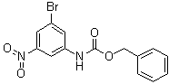 N-(3-溴-5-硝基苯基)氨基甲酸苄酯分子结构 (CAS 1020252-75-8)
