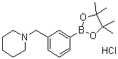 结构式 CAS# 1021186-08-2, 3-(哌啶-1-基甲基)苯硼酸频哪醇酯盐酸盐
