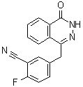 structure of CAS# 1021298-68-9, 5-[(3,4-Dihydro-4-oxo-1-phthalazinyl)methyl]-2-fluorobenzonitrile